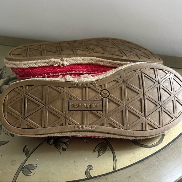 Hush Puppies Red Flats with Nautical Stitching - Picture 5 of 6